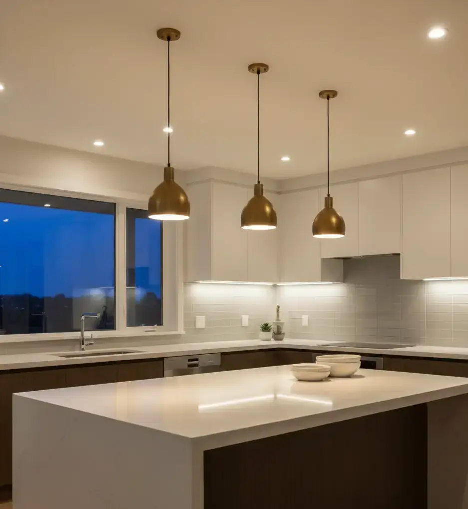 Quality lighting installation showcasing professional electrical work