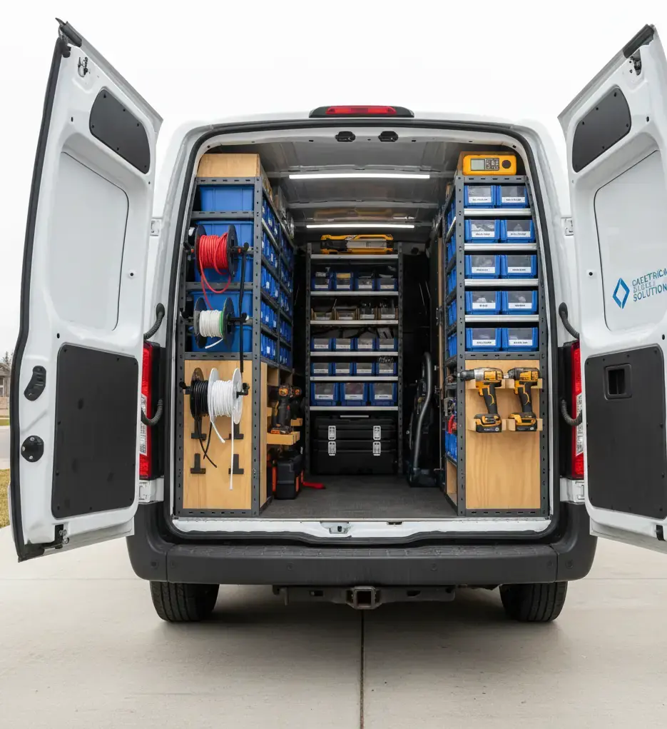 The Urban Electrician van and professional electrical tools