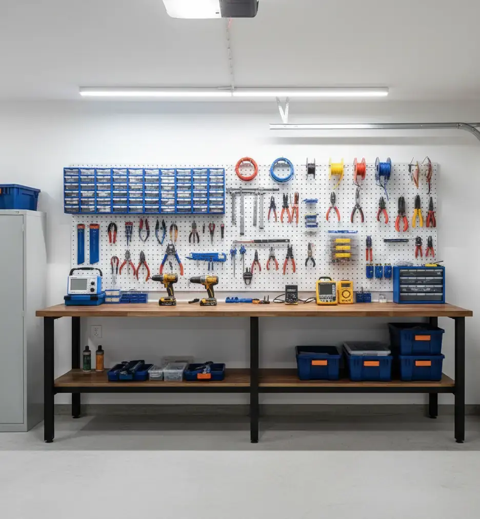 The Urban Electrician workshop and equipment