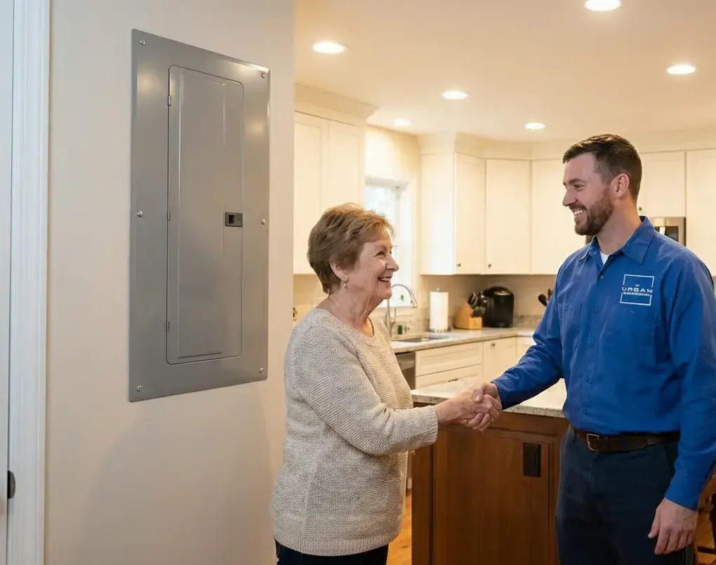 Professional electrical work by The Urban Electrician in Calgary