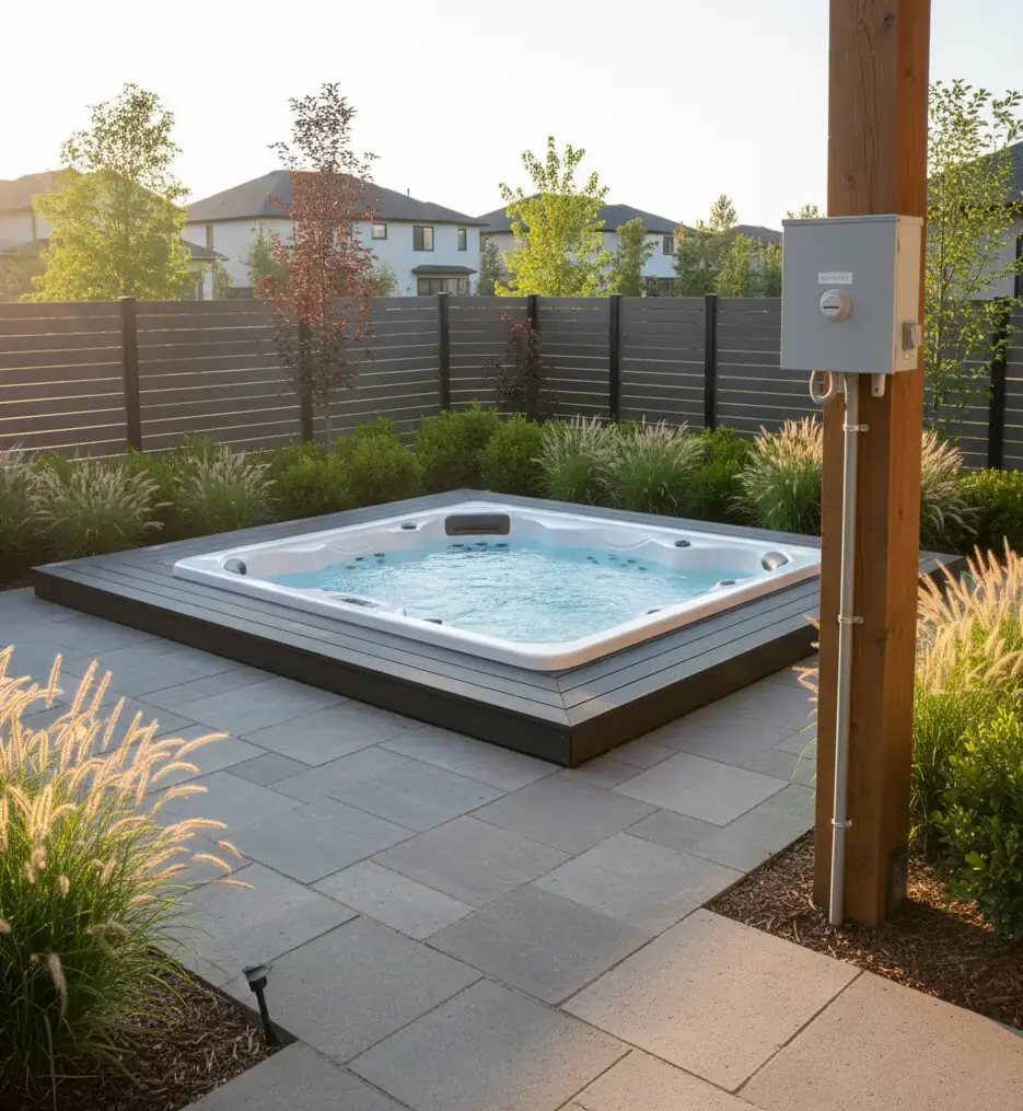 Hot Tub Installation - professional electrical work by Calgary Master Electrician